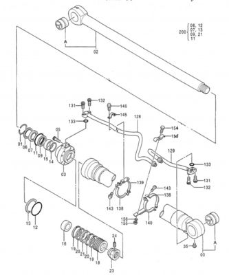 Excavator Bucket Cylinder Assy (খাপনকারীর বালতি সিলিন্ডার)