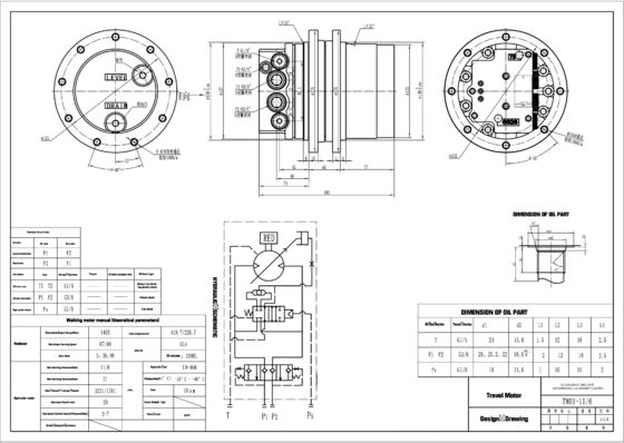 Belparts Excavator Parts TM01 New Holl1and CX18 হাইড্রোলিক ট্রাভেল মোটর ১ টনের জন্য