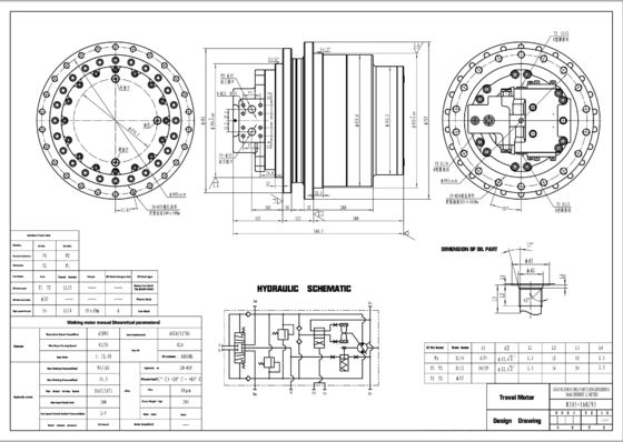 Hyundai R305 R335 R290-7 R300LC-9S হাইড্রোলিক ভ্রমণ মোটর 31N8-40011